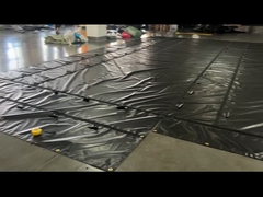 Tessuto impermeabile in PVC rivestito di telone nero telone di acciaio per camion a letto piatto